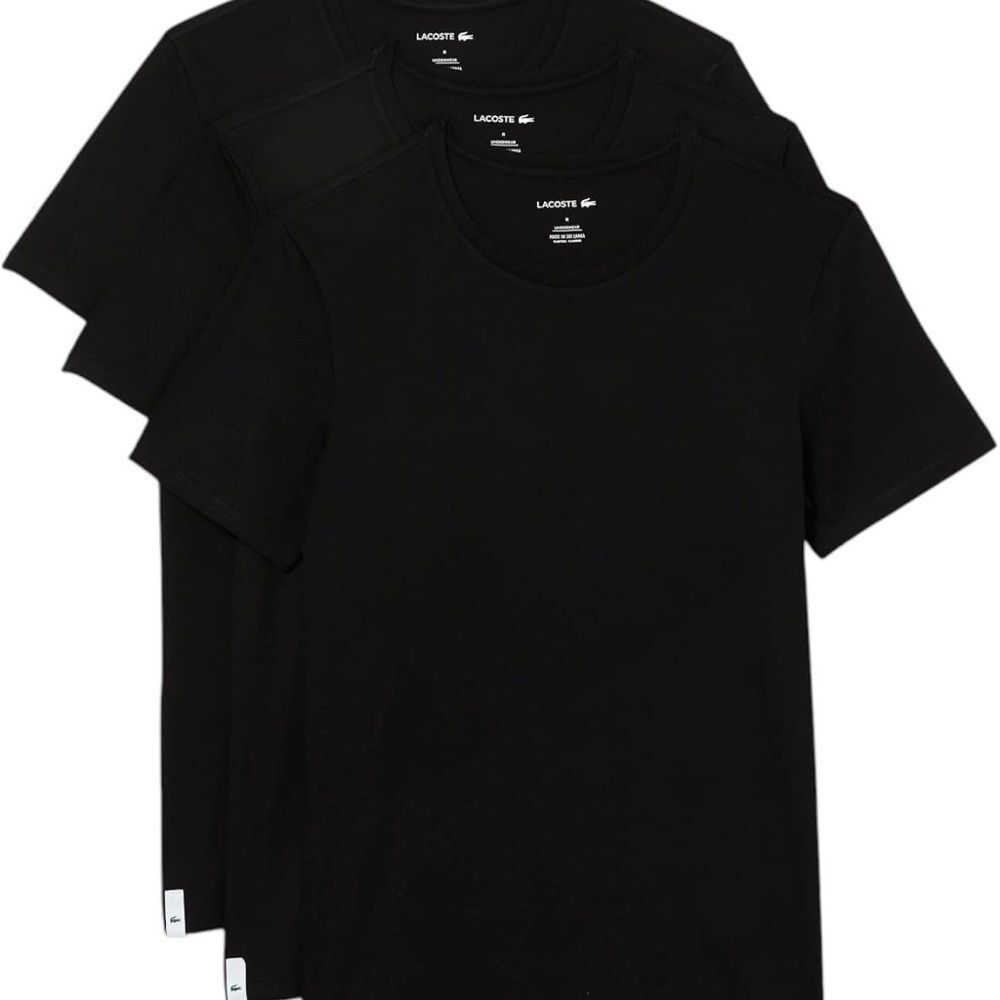 Lacoste Men's Classic Black Short Sleeve Tees Size M